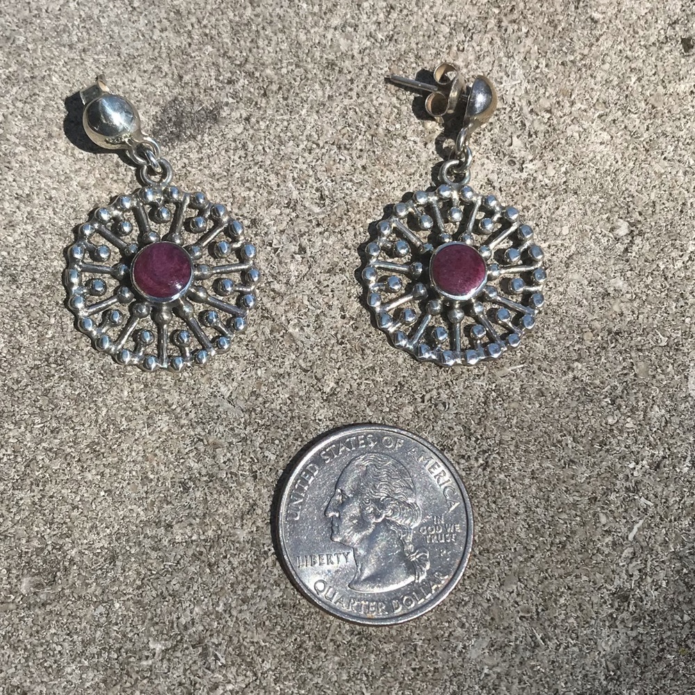 Silver and Amethyst Earrings
